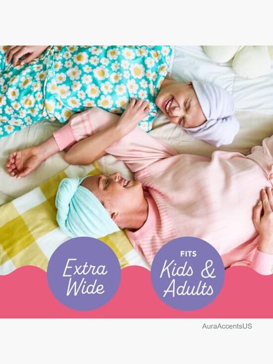 Extra-Wide Cotton Headbands 4-Pack - Spa Towel, Comfort Fit main image 5